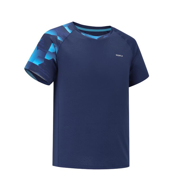 Мужская футболка для бадминтона — 560 Lite темно-синий/голубой PERFLY, цвет blau