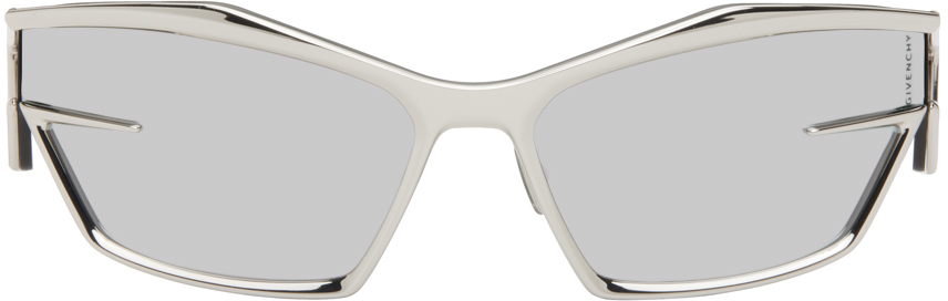 Серебряные солнцезащитные очки Giv Cut Givenchy, цвет Silvery