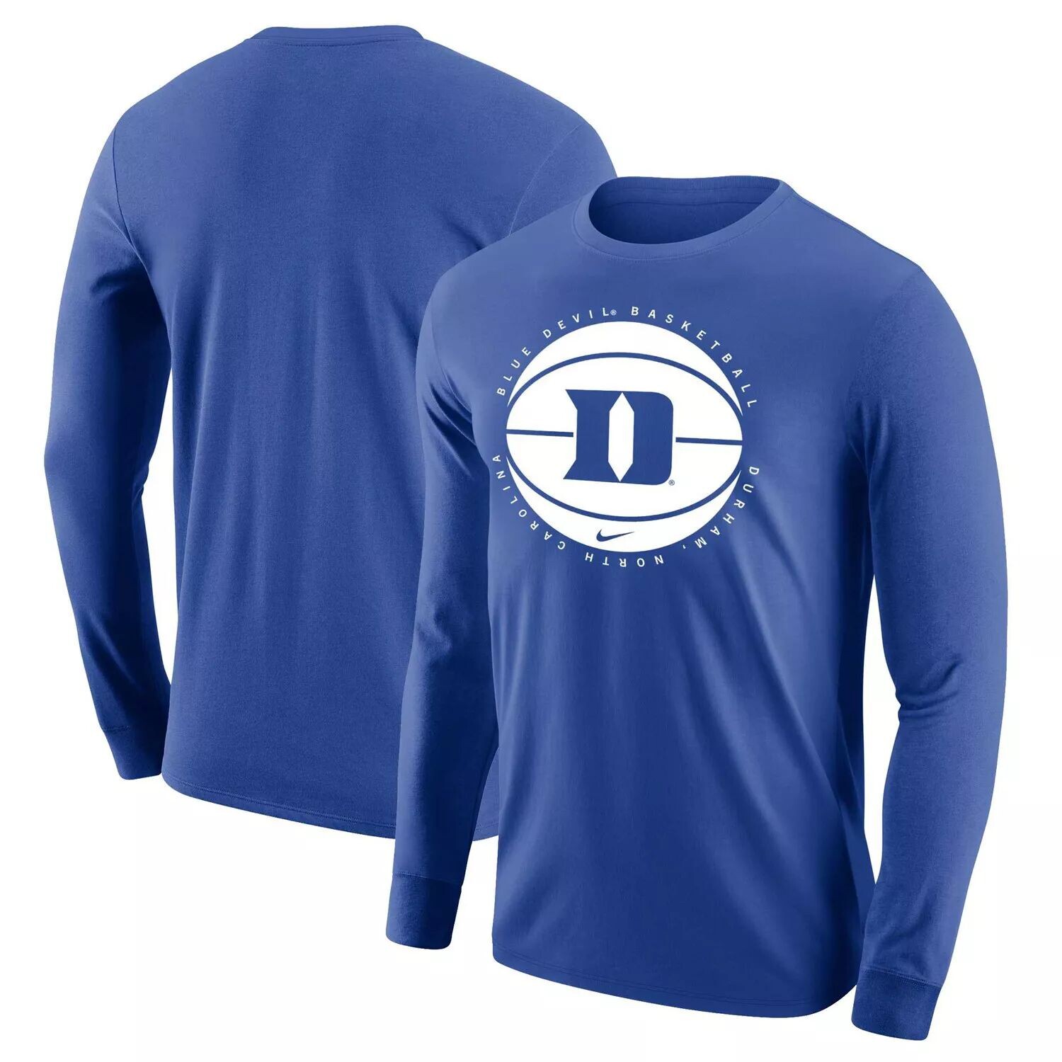 

Мужская баскетбольная футболка с длинным рукавом Royal Duke Blue Devils Nike