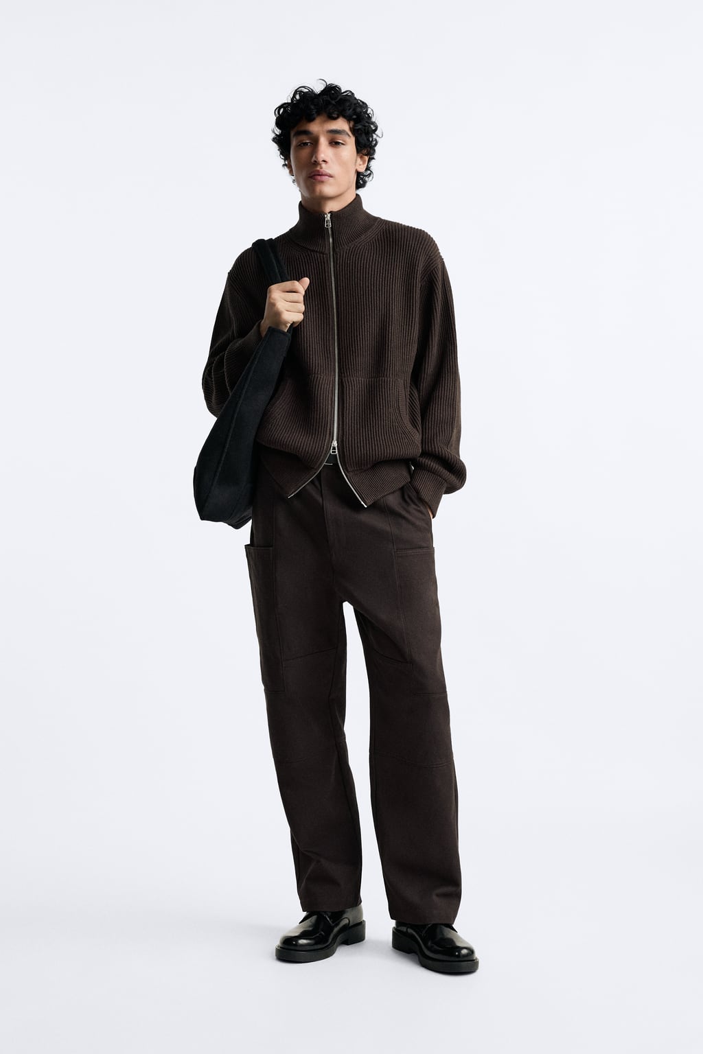 

Хлопковые брюки карго ZARA