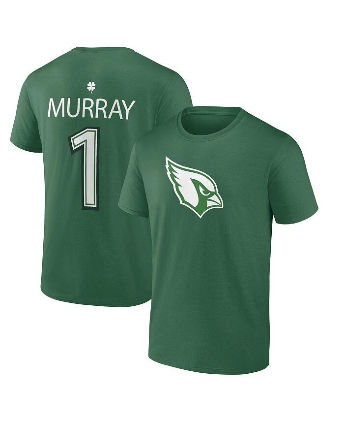 

Мужская футболка с логотипом Kyler Murray Green Arizona Cardinals в честь Дня Святого Патрика Icon Player Fanatics, зеленый