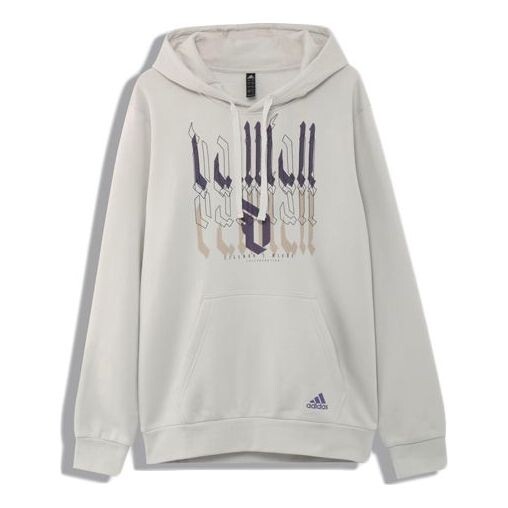 

Толстовка adidas Dame Wiebe Hdy Alphabet Pattern Printing hooded Drawstring White, белый
