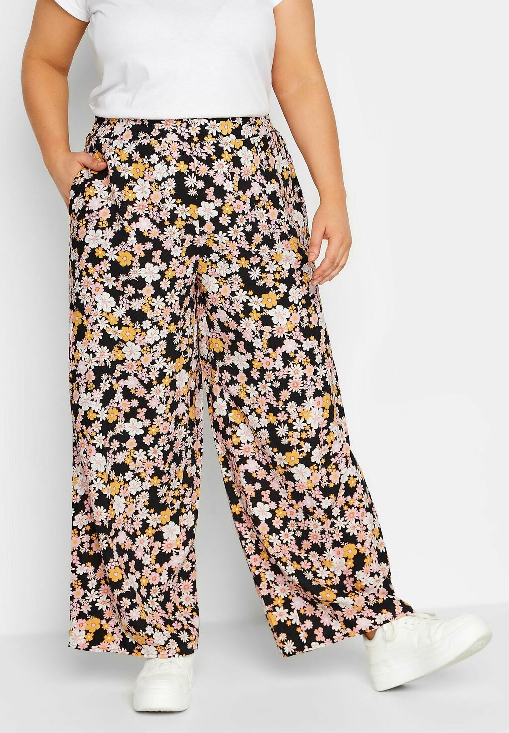 

Брюки FLORAL WIDE Yours Clothing, цвет black