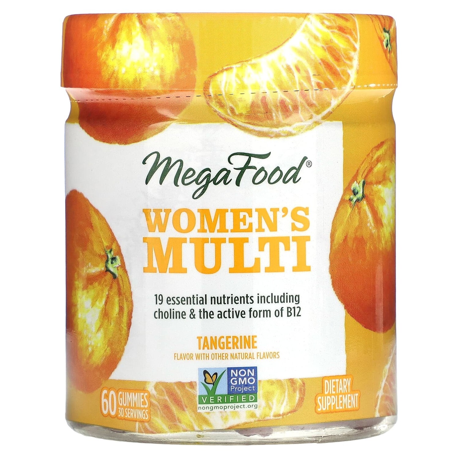 

Мультивитамины для женщин, мандарин, 60 жевательных мармеладок, MegaFood