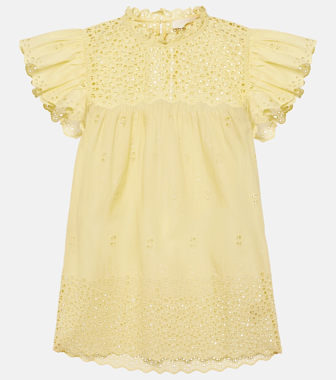 

Топ Kassi из хлопковой вуали Ulla Johnson, желтый