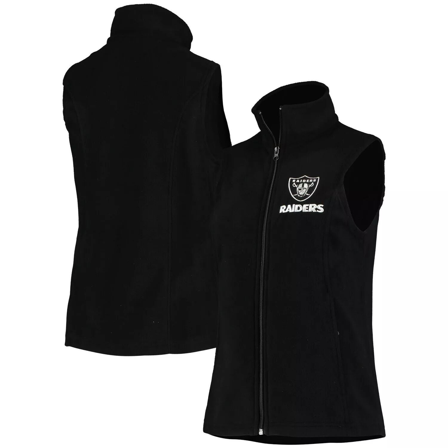 

Женский флисовый жилет с молнией во всю длину Las Vegas Raiders Black Houston