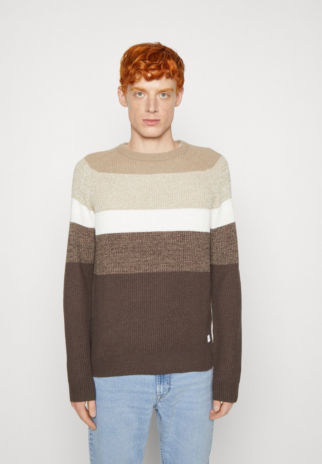 

Свитер JJPANNEL Jack & Jones, крапчатый бежевый