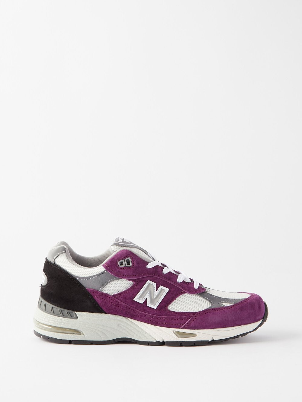 

Замшевые кроссовки made in uk 991 New Balance, фиолетовый
