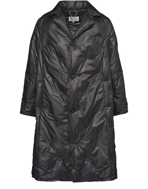 

Утепленное нейлоновое пальто Maison Margiela, черный
