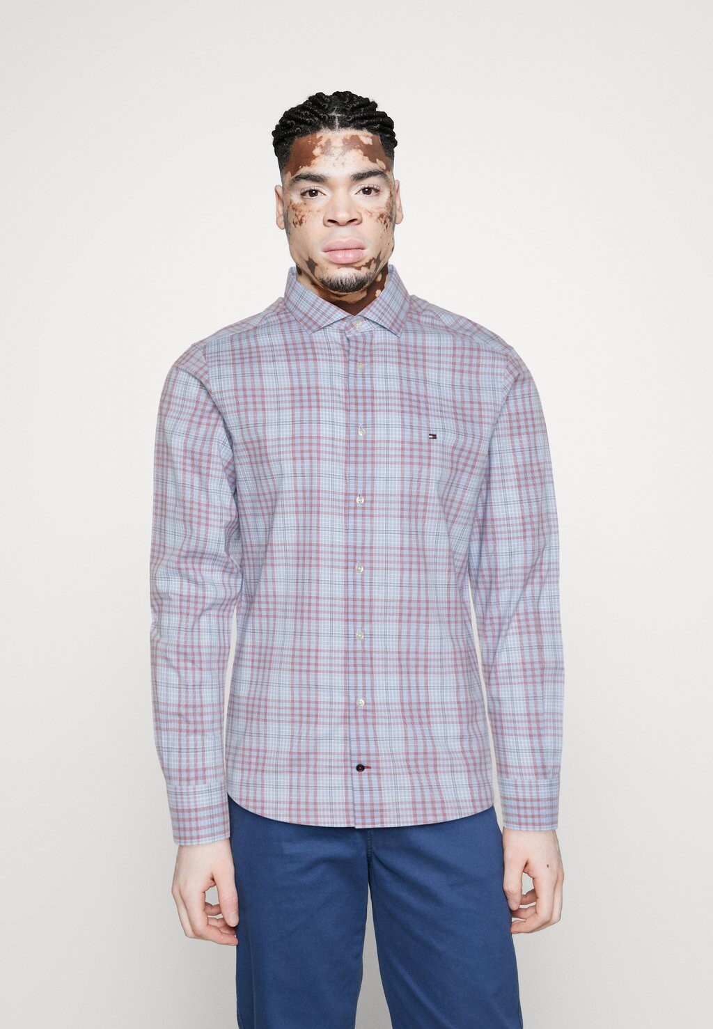 

Рубашка Glen Check Tommy Hilfiger, цвет arizona red/light blue