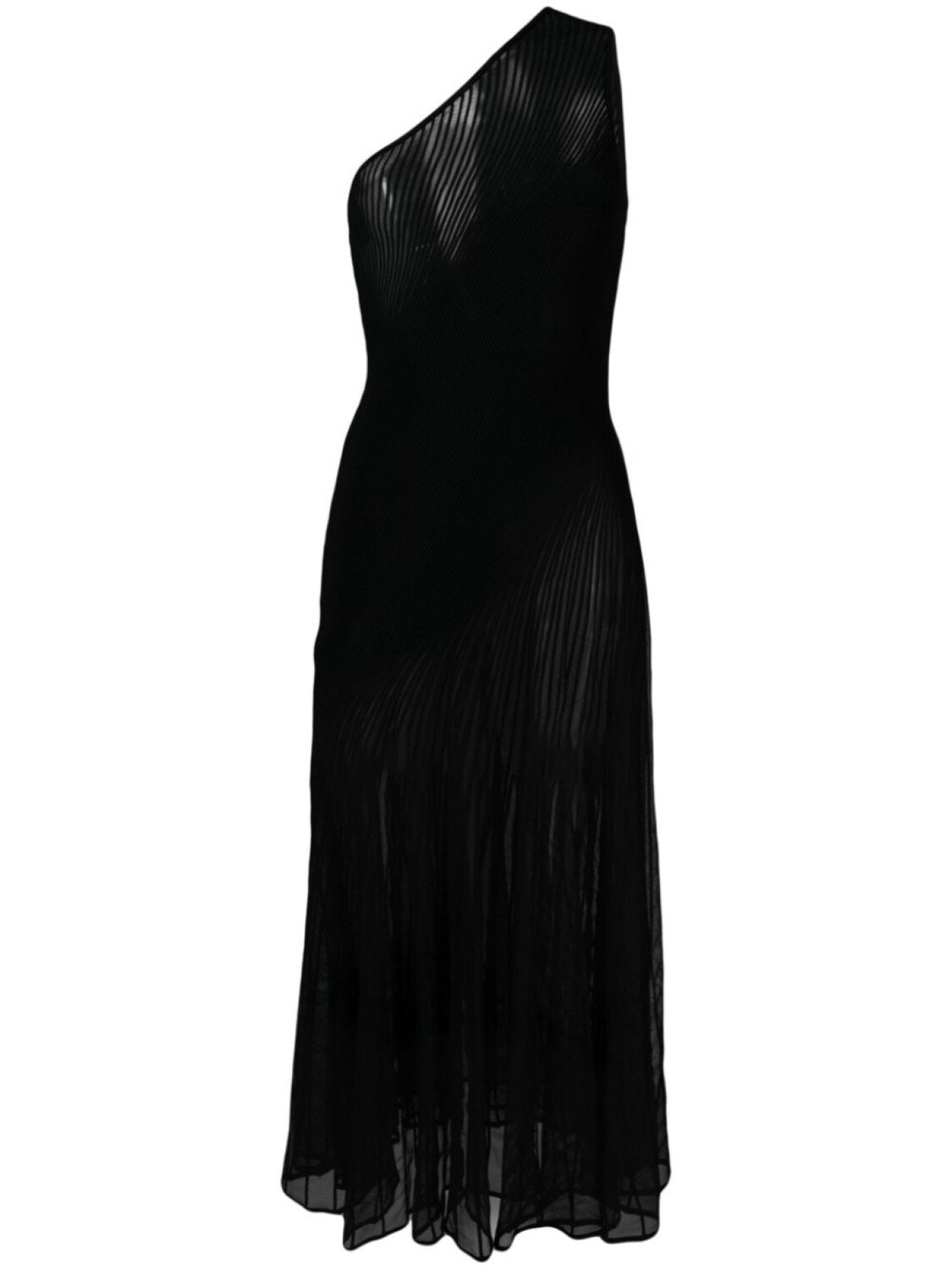 

Платье миди с драпировкой Alaïa, черный