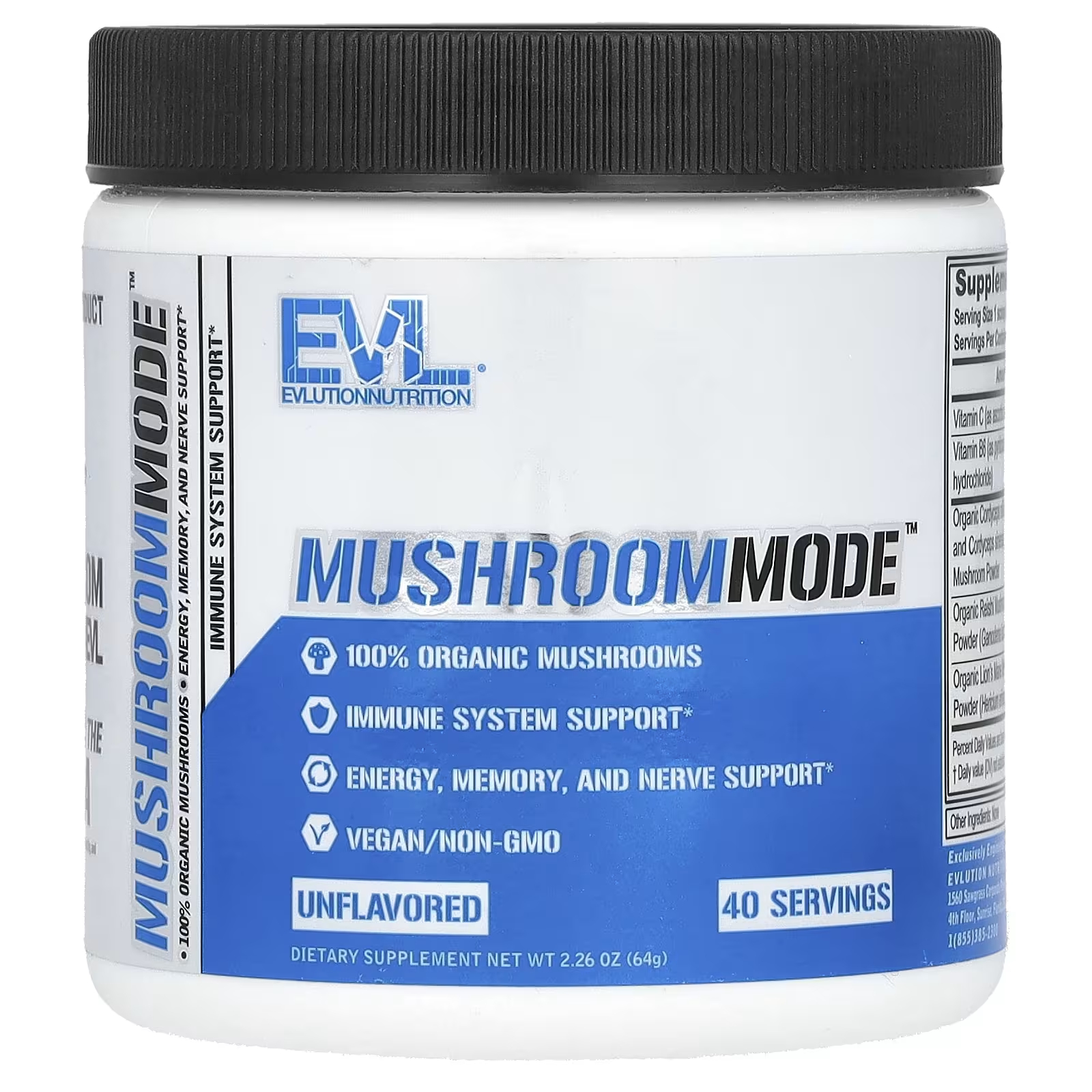 EVLution Nutrition MushroomMode без вкуса, 2,26 унции (64 г)