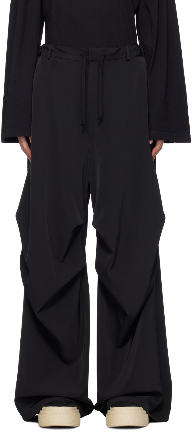 

Черные широкие брюки Mm6 Maison Margiela, цвет Black