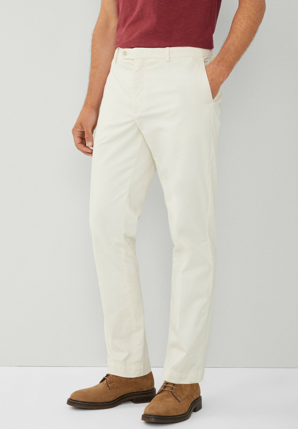 Брюки из ткани SANDERSON Hackett London, белый мужские брюки hackett core sanderson розовый размер 32
