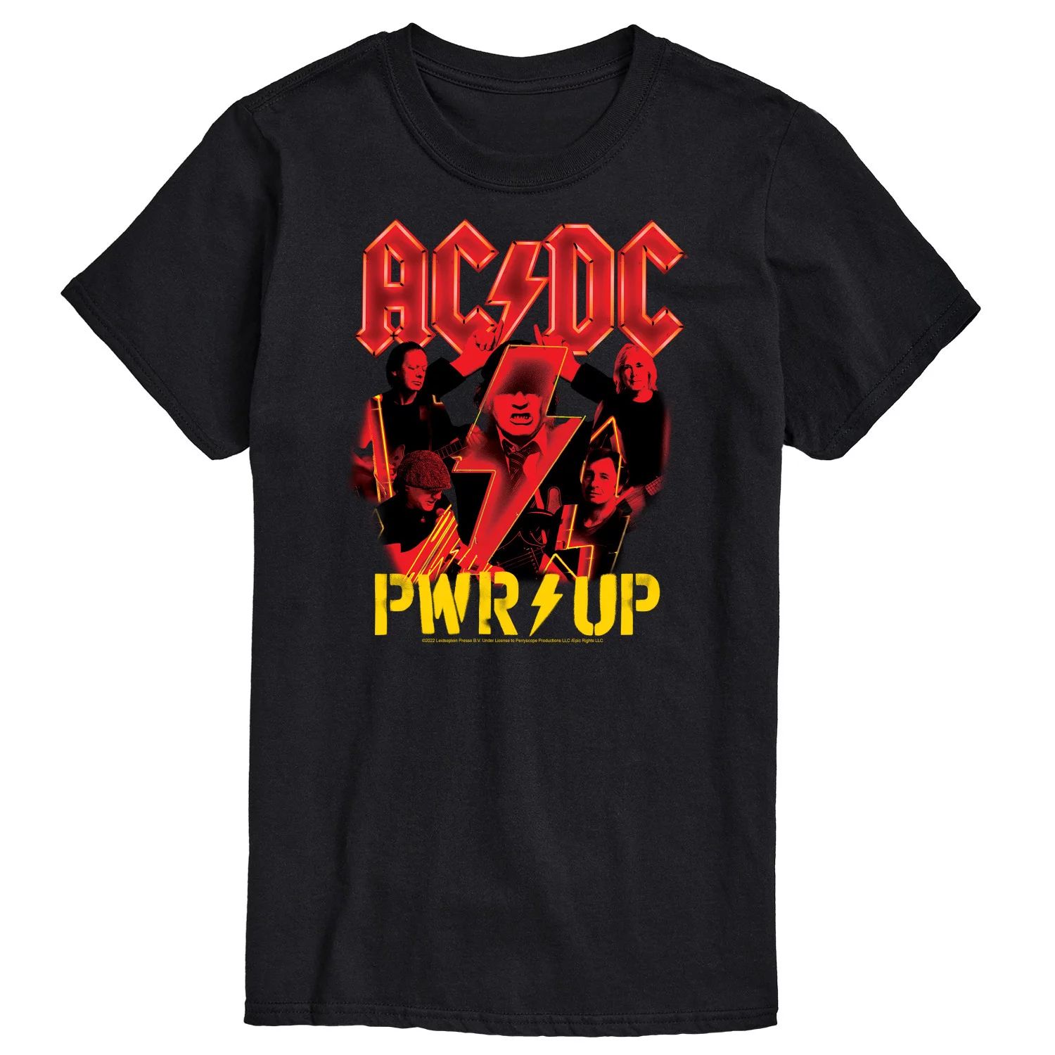 Большая и высокая футболка AC/DC Power Up Licensed Character