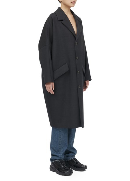 

Длинное пальто Mm6 Maison Margiela, темно-серый