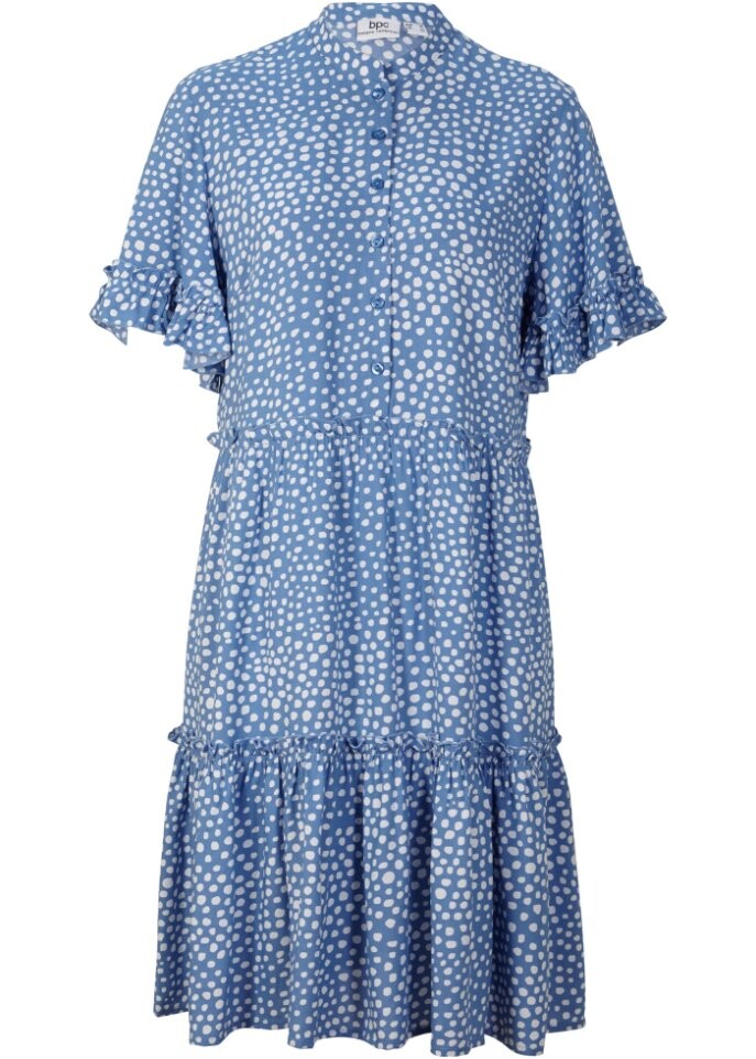 

Широкое короткое платье-туника из вискозы Bpc Bonprix Collection, синий