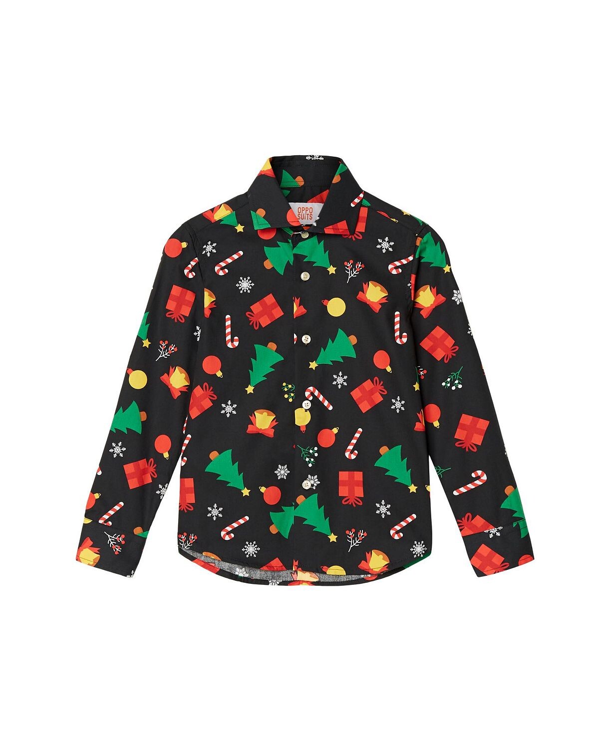 

Рождественская рубашка с символами для маленьких мальчиков OppoSuits