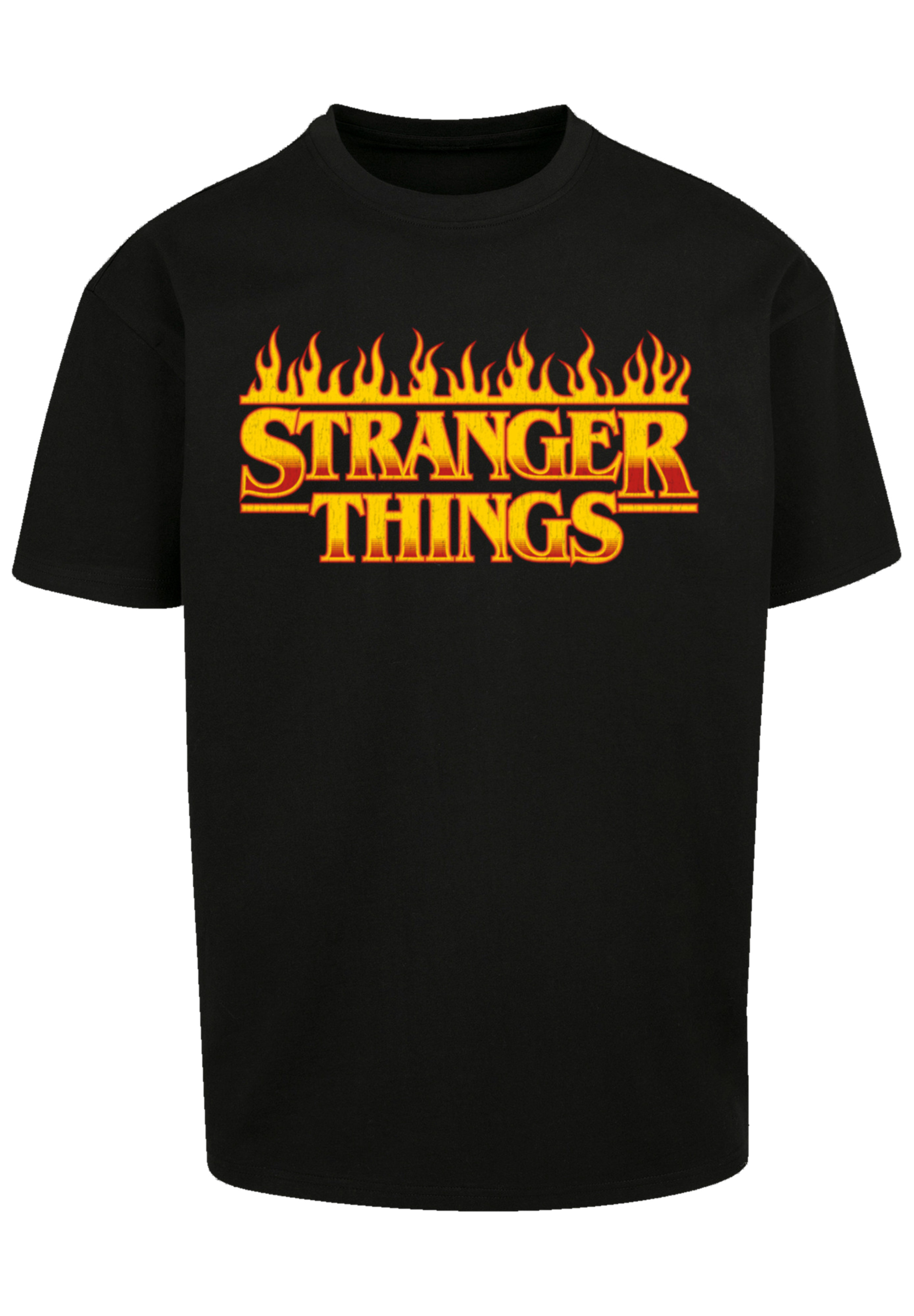 Футболка F4NT4STIC Stranger Things Fire Logo Netflix TV Series, черный