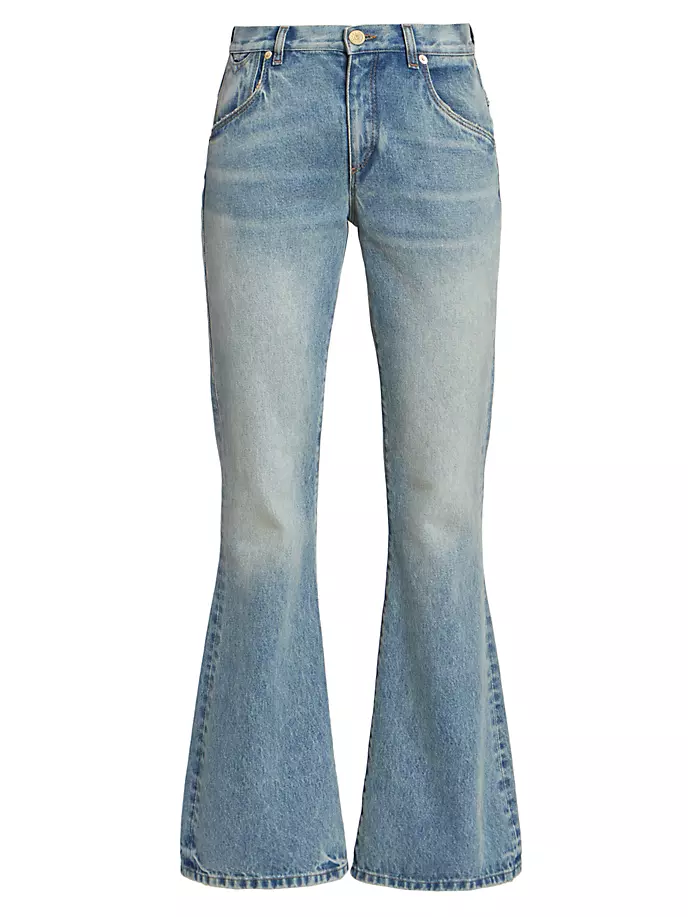 

Джинсы со средней посадкой в стиле вестерн Bootcut Balmain, цвет blue jean