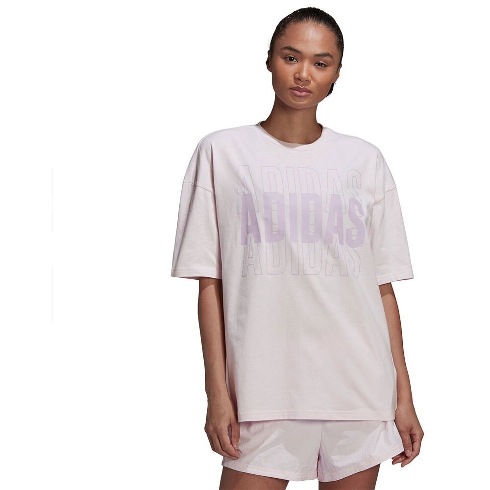 

Футболка adidas Bluv Q2 OV, розовый