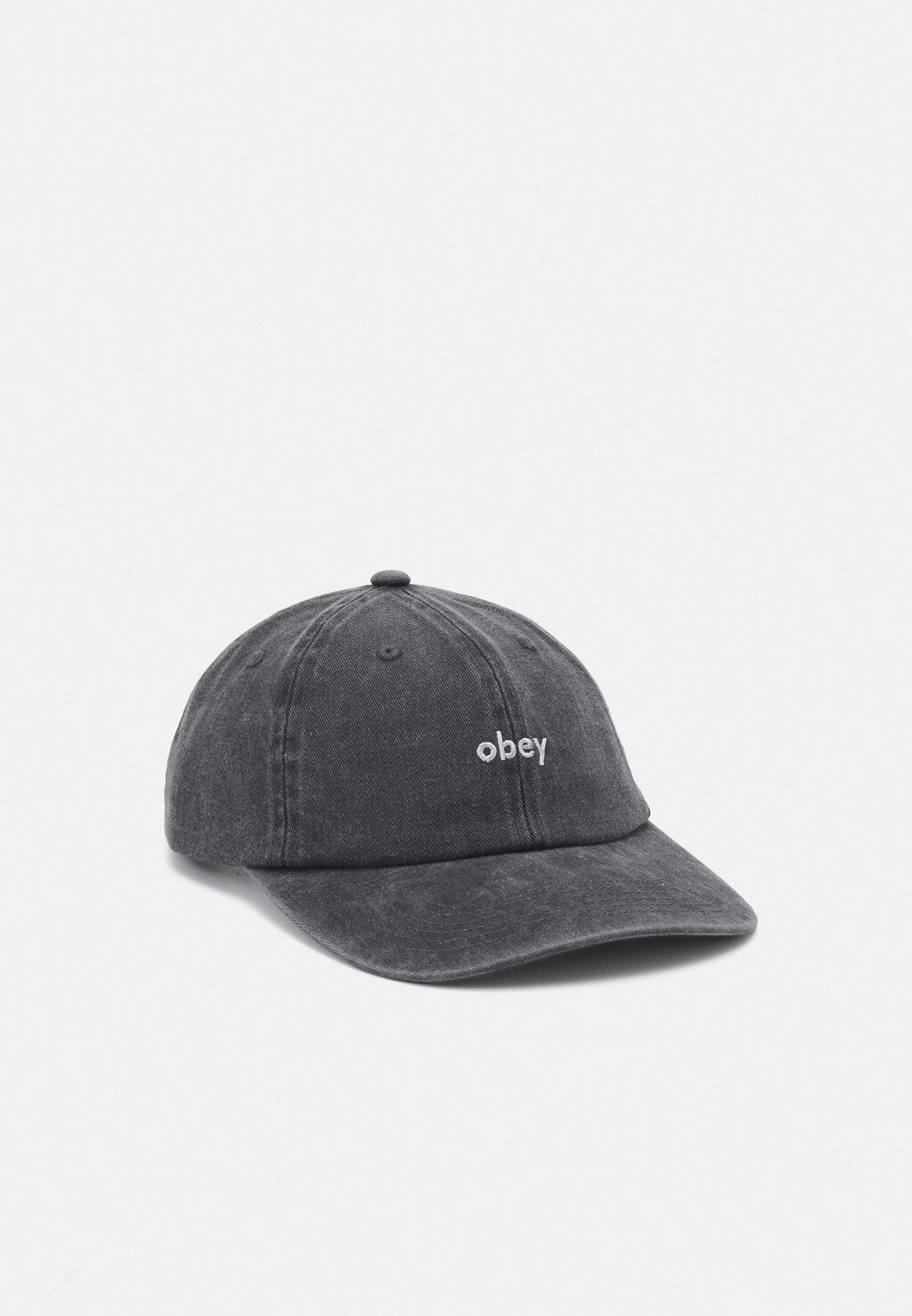

Бейсболка PIGMENT LOWERCASE PANEL STRAPBACK UNISEX Obey Clothing, цвет pigment black