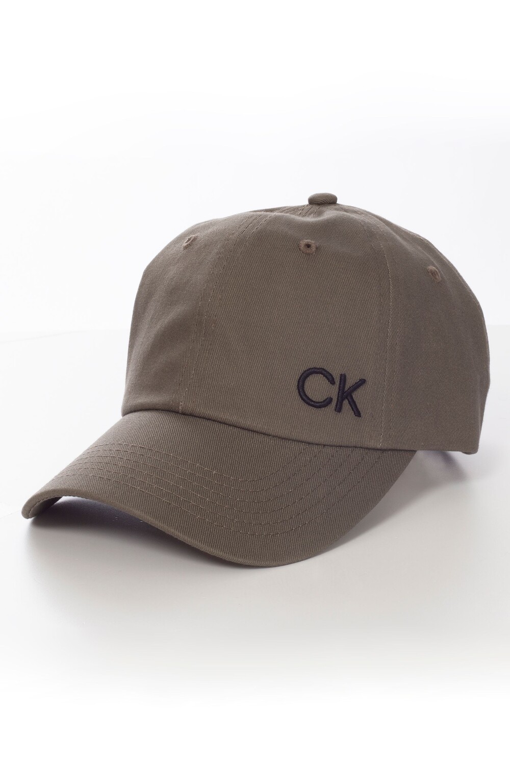 

Зелёная хлопковая шапка с твиловым колпаком Calvin Klein, зеленый