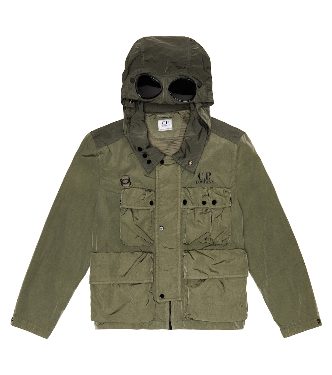 Куртка Chrome-R Goggle C.P. COMPANY KIDS, зеленый куртка рубашка c p company chrome размер m зеленый