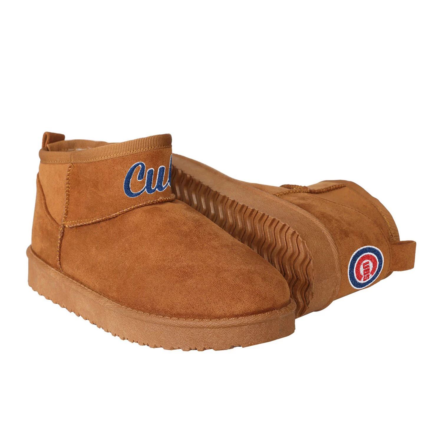 

Женские коричневые ботинки с логотипом команды Chicago Cubs FOCO Fuzzy Fan Boots, Коричневый