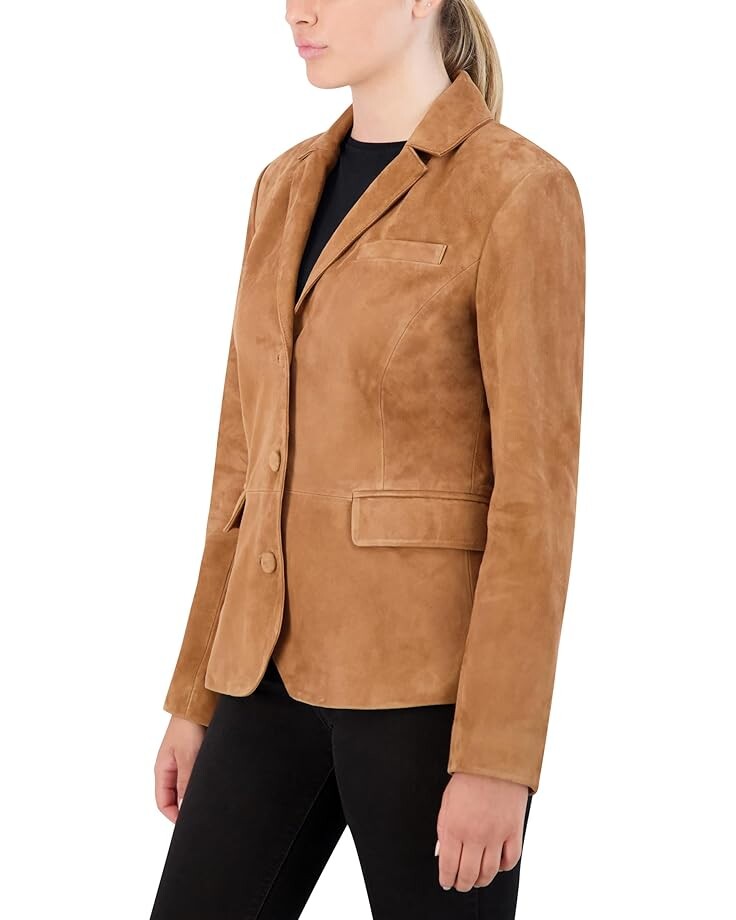 

Блейзер Cole Haan Suede Blazer, цвет Hazelnut