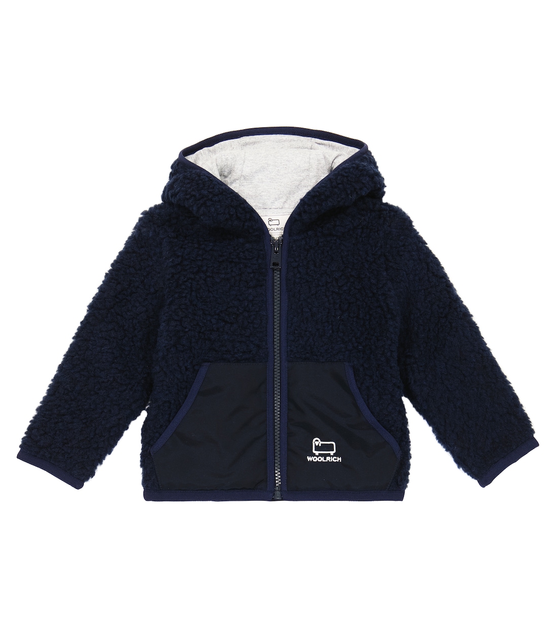 Детская плюшевая куртка Woolrich Kids, синий цена и фото