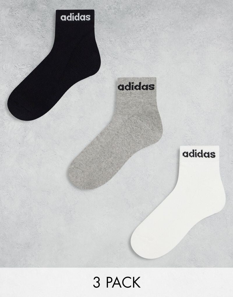 

Комплект из трех носков adidas Training черного, белого и серого цветов adidas