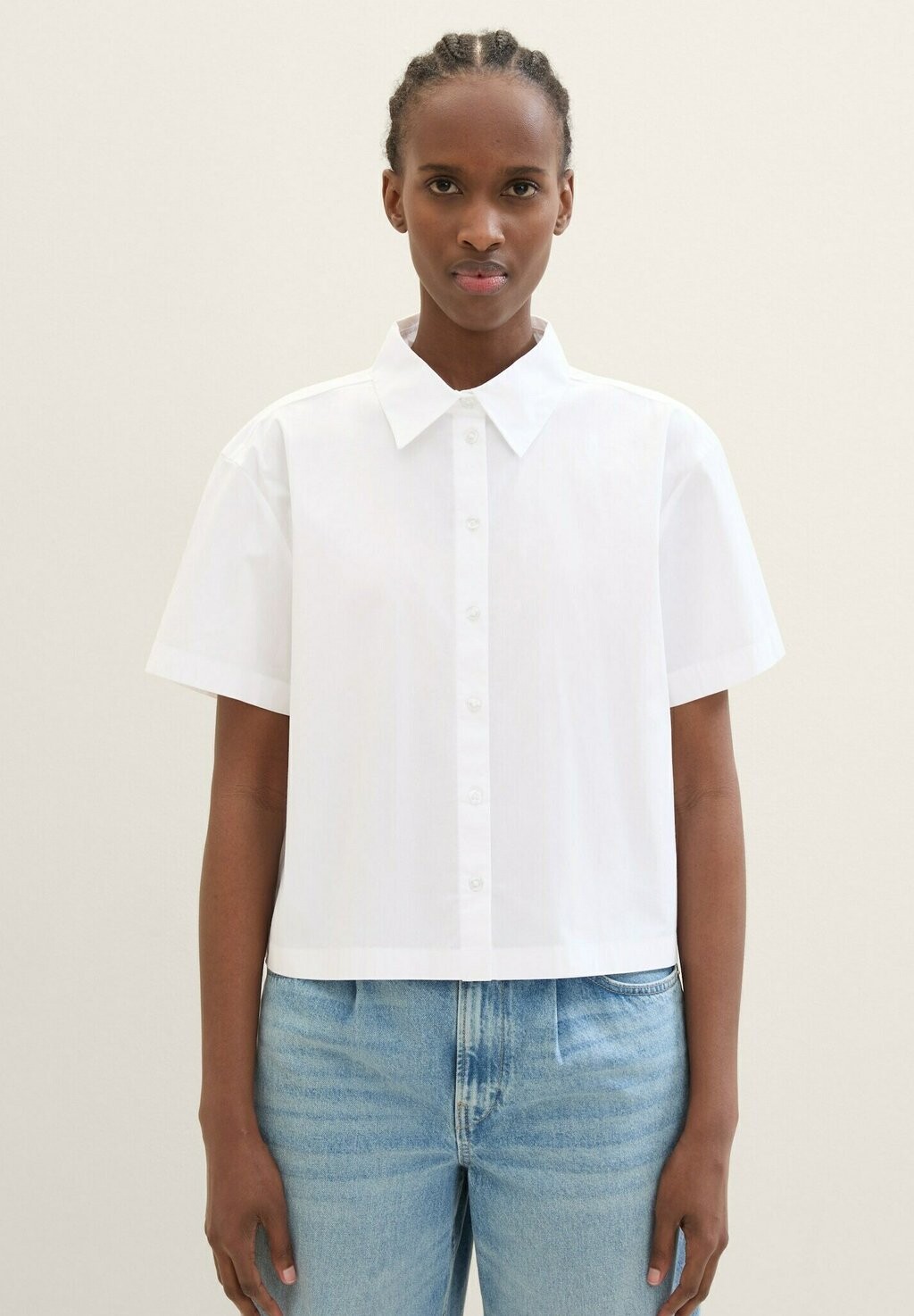 

Блузка-рубашка TOM TAILOR DENIM, цвет white