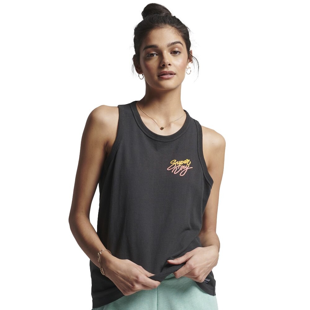 

Футболка без рукавов Superdry Vintage Cali, черный