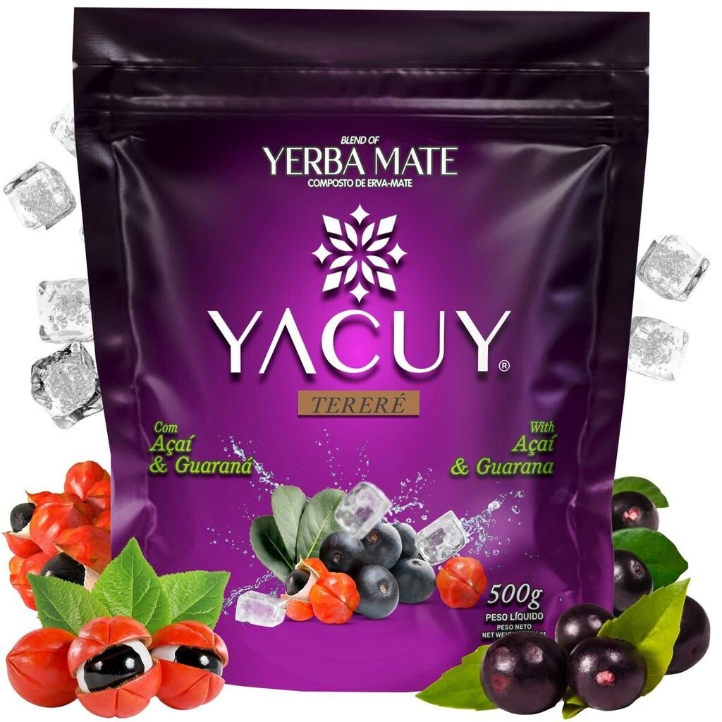 

YACUY Yerba Mate Tea Acai & Guarana 500г Бразильский чай мате с ароматом асаи и гуараны Mate Green