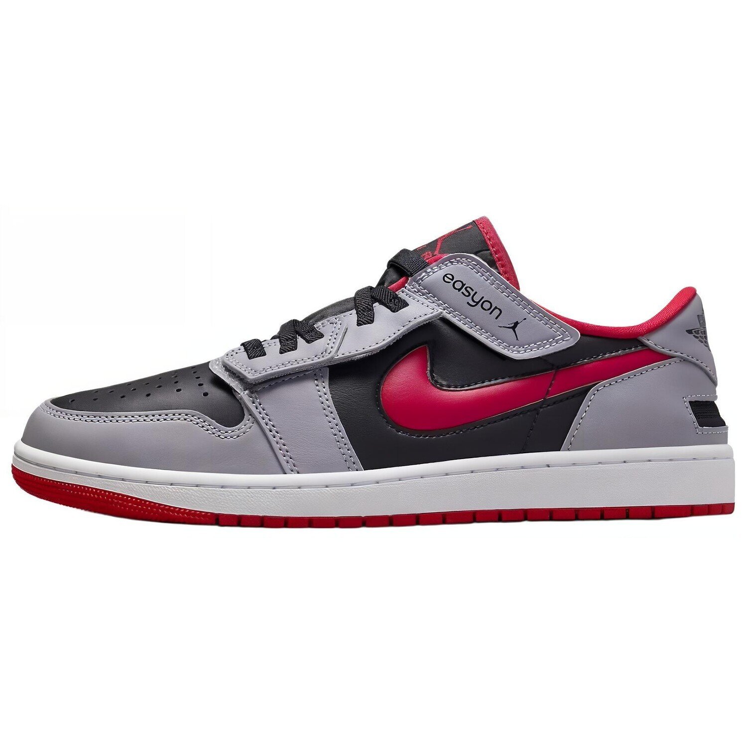 

Кроссовки Jordan 1 Low Flyease Fire Red Cement Grey, белый