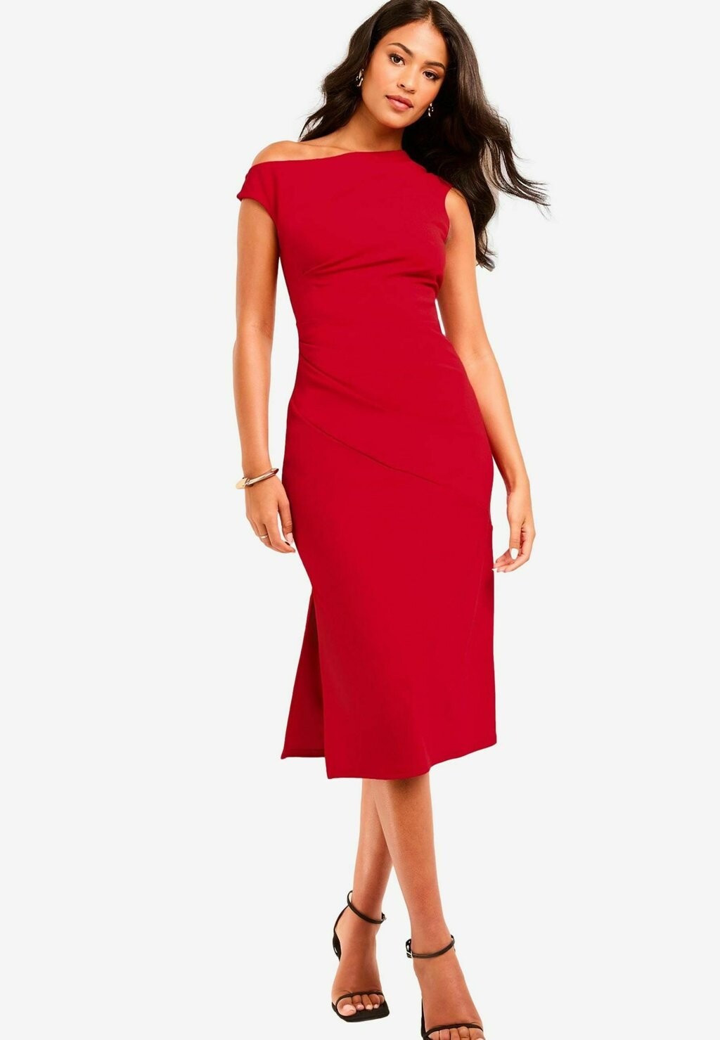 

Коктейльное платье / Вечернее платье DRAPE ONE SHOULDER RUCHED Lipsy, красный