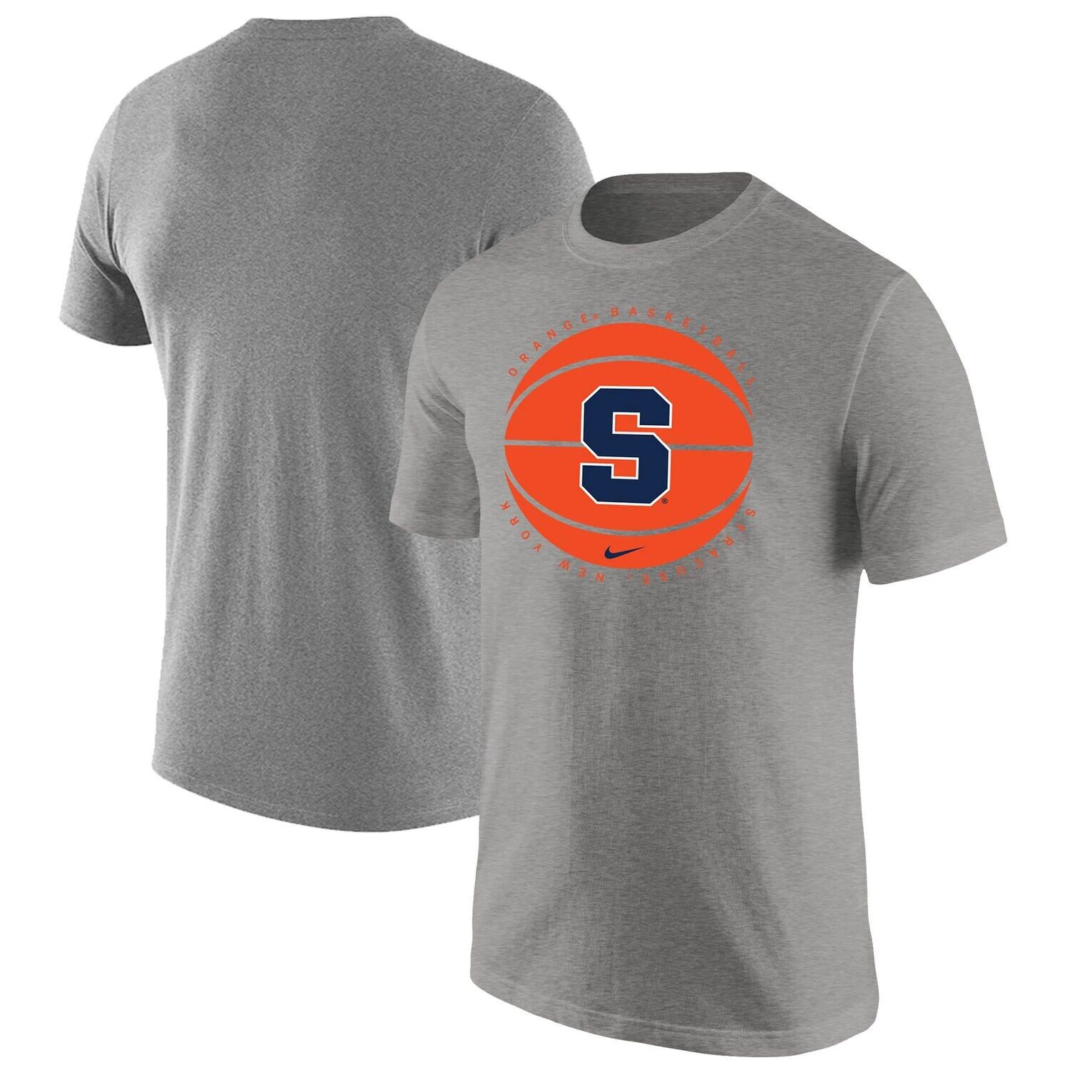 

Мужская футболка с баскетбольным логотипом Nike Heather Grey Syracuse Orange