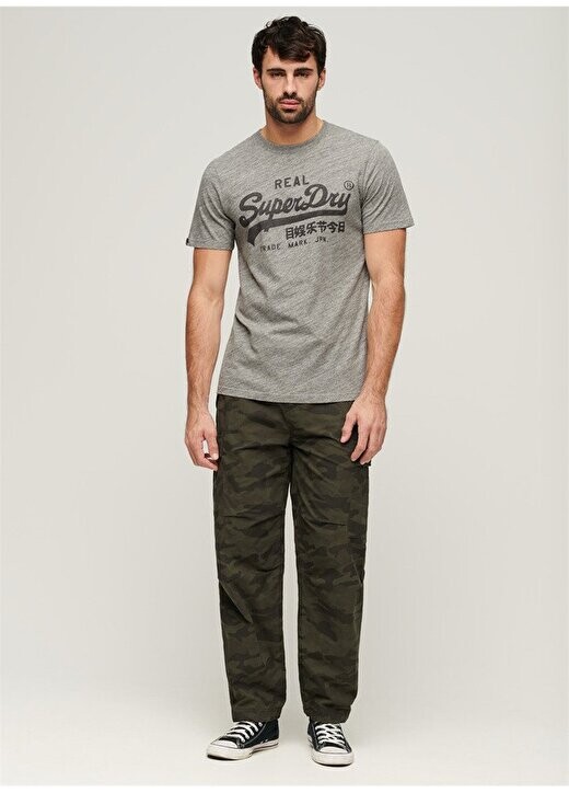 

Серая мужская футболка с круглым вырезом с принтом M1011472AZUC_VINTAGE VL TEE Superdry, серый