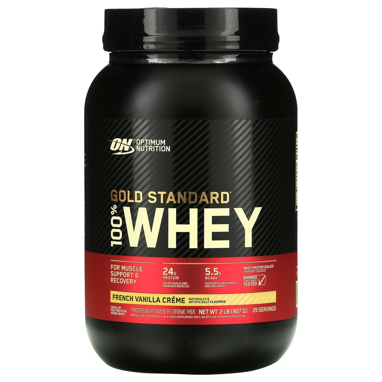 

Gold Standard 100% Whey, сыворотка, французский ванильный крем, 907 г (2 фунта), Optimum Nutrition