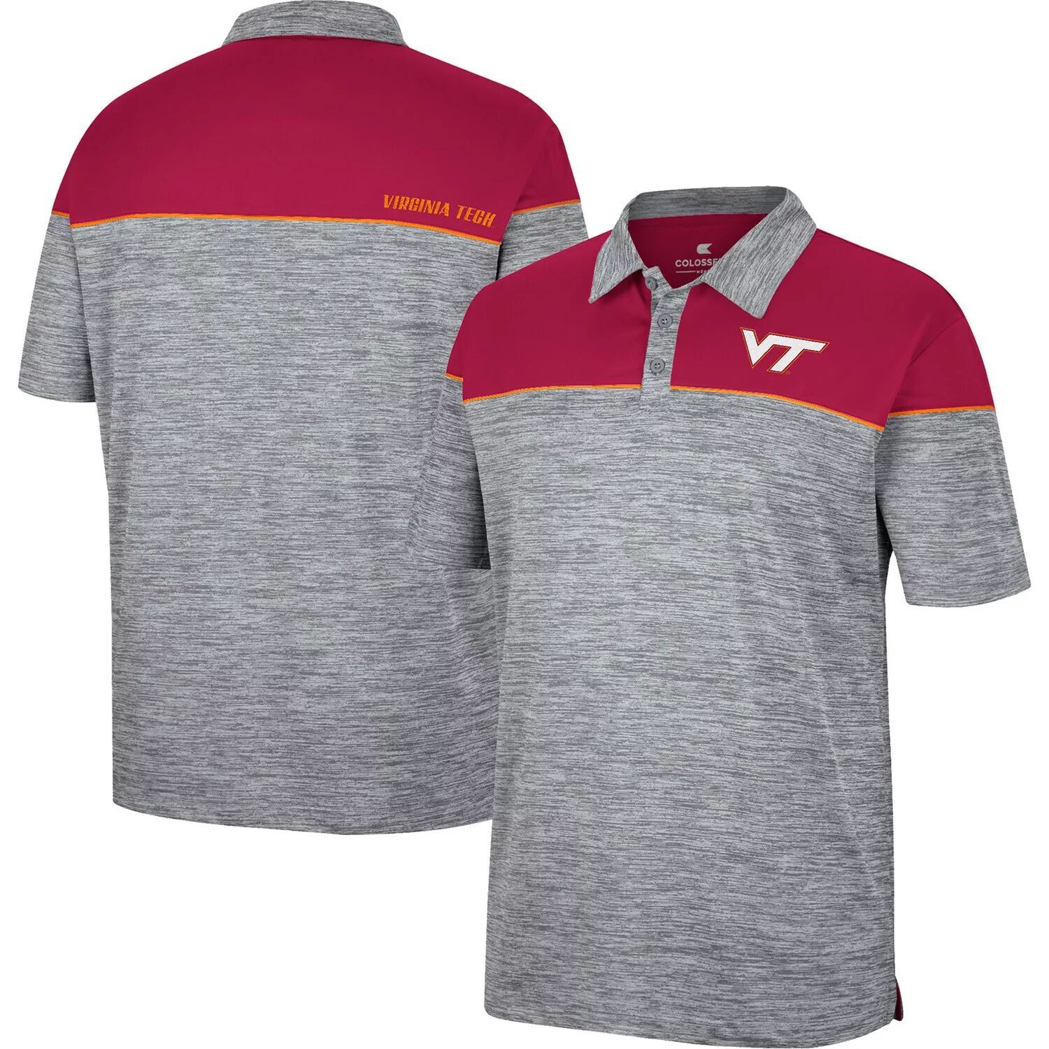 

Мужские кеды серого/бордового цвета Virginia Tech Hokies Birdie Polo Colosseum, Серый