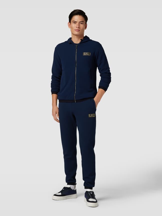 

Спортивные штаны с изящным дизайном EA7 Emporio Armani, темно-синий