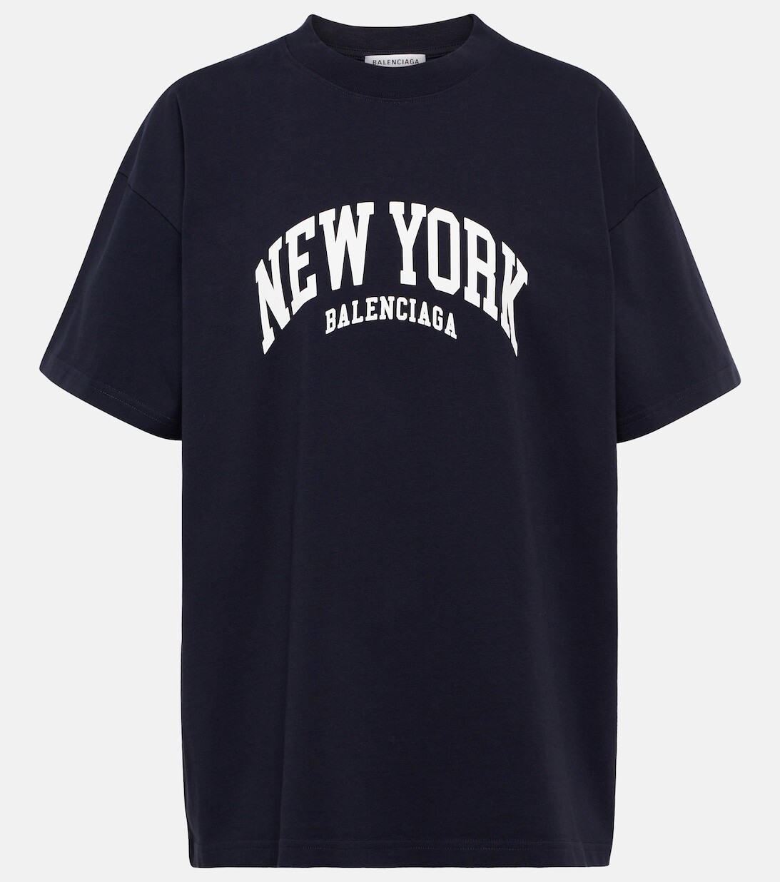

Хлопковая футболка Cities New York BALENCIAGA, синий