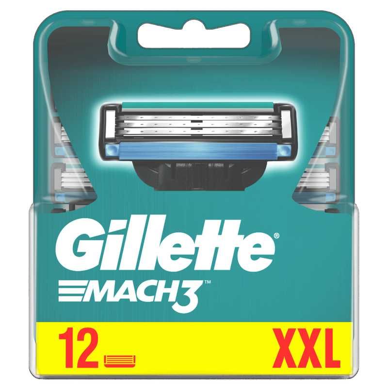 Бритвенные картриджи Gillette Mach3, 12 шт цена и фото