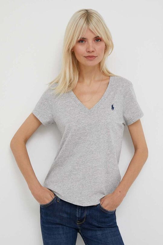 

Хлопковая футболка Polo Ralph Lauren, серый