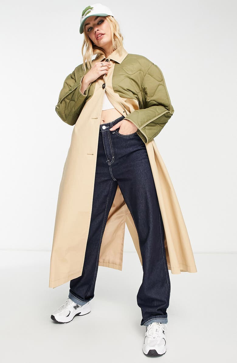 

Стеганый тренч ASOS DESIGN