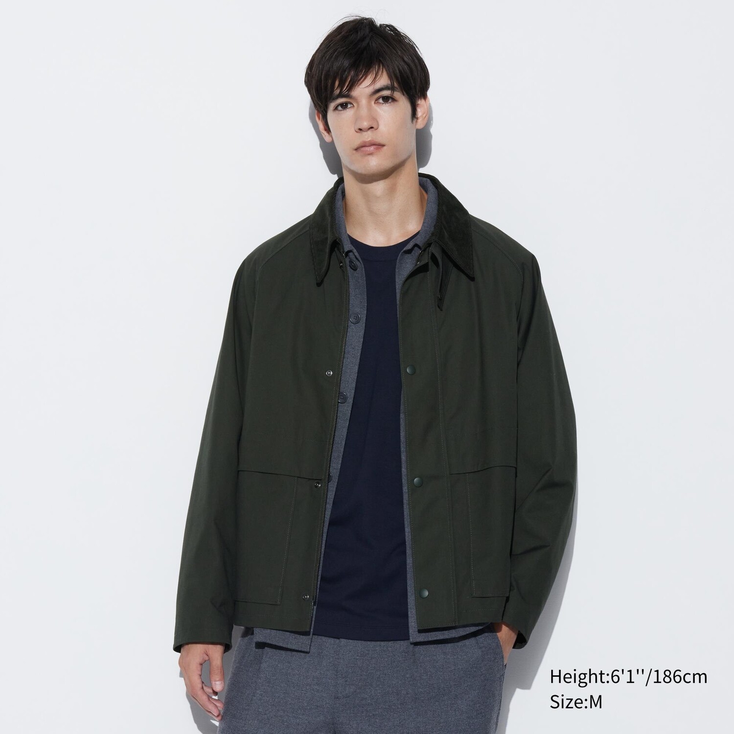 

Футболка из мягкого хлопка Uniqlo с длинными рукавами, темно-синий