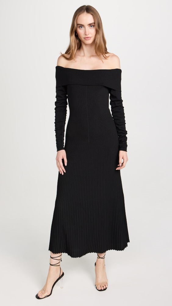 

Платье BARDOT Marta Pleated Knit, черный