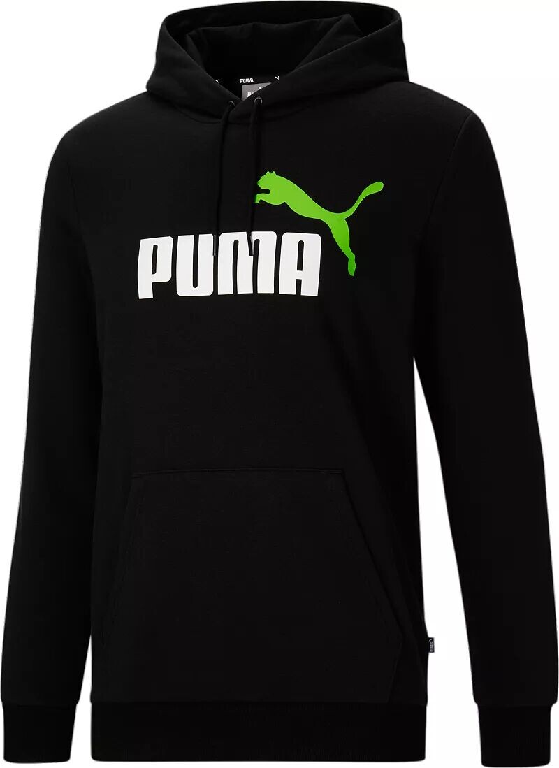 

Мужская двухцветная толстовка с большим логотипом Puma, черный/зеленый