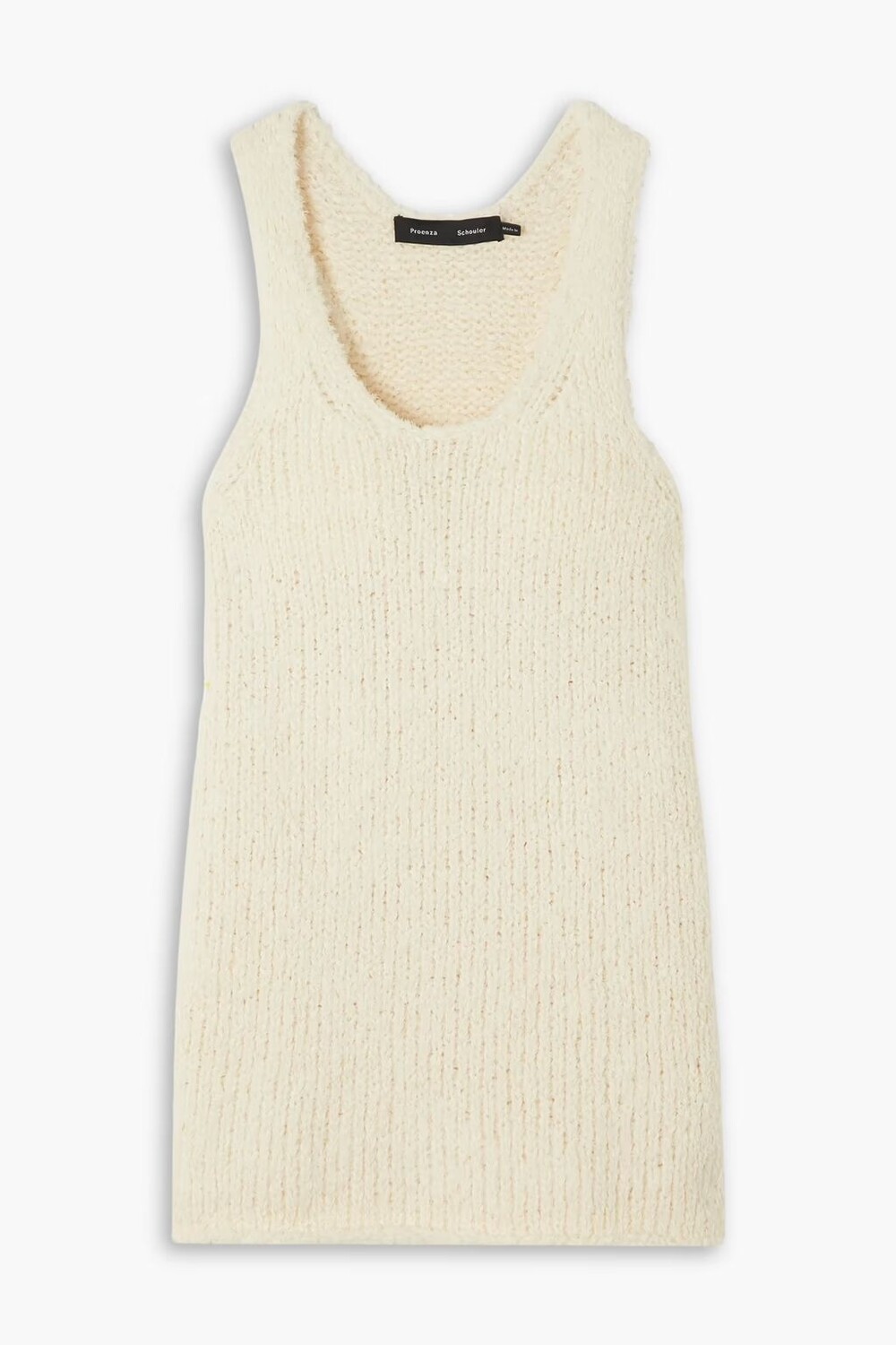 

Потертая майка из хлопковой смеси Proenza Schouler, слоновая кость